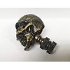 Lamp Finial-Skull-Aged Brass Finish, Highly Detailed Metal Casting
