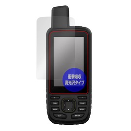 OverLay Absorber for GARMIN GPSMAP 67i / 67 / 66i / 66sr / 66s / 66st Shock Absorbing Glossy Anti-Bacterial Protective Film Fingerprint Bubble Proof Made in Japan