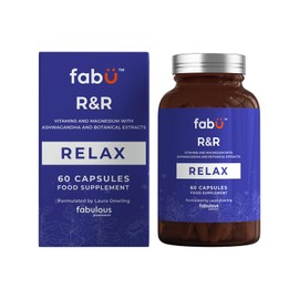 fabÜ R&R Relax - Botanical Relaxation Supplement with Vitamins and Magnesium with Ashwagandha and Lemon Balm Extract (60 Capsules)