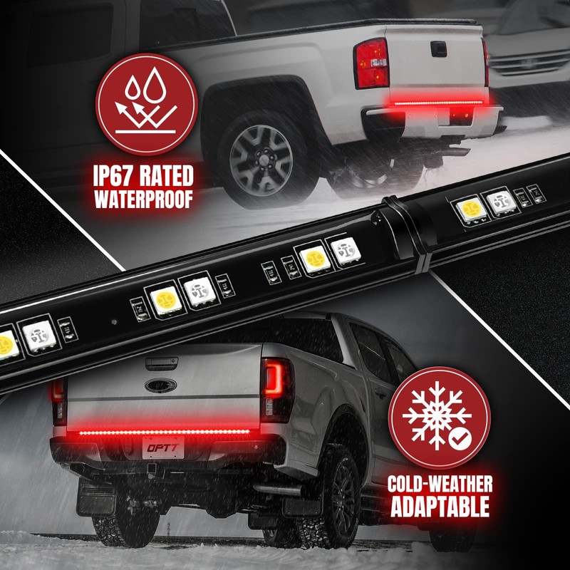 OPT7 60" Redline Parlux Single Row LED Tailgate Light Bar