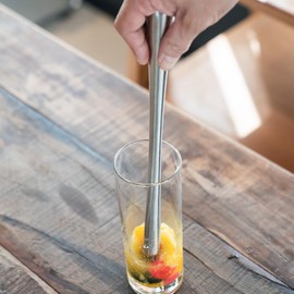 CASUAL PRODUCT Cocktail Long Pestle, 11.8 inches (30 cm), Peaks