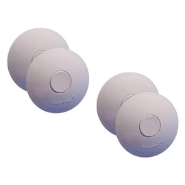 Saftron ASC-W Weatherproof Durable Compact Swimming Pool Ladder and Polymer Railing Anchor Socket Cover Shields, White (4 Pack)
