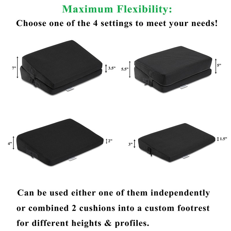 InteVision 4-in-1 Footrest for added height - Premium Foam Foot