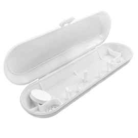 vhbw Universal Case Compatible with Electric Toothbrushes - Travel Case White, White, Toiletry bag