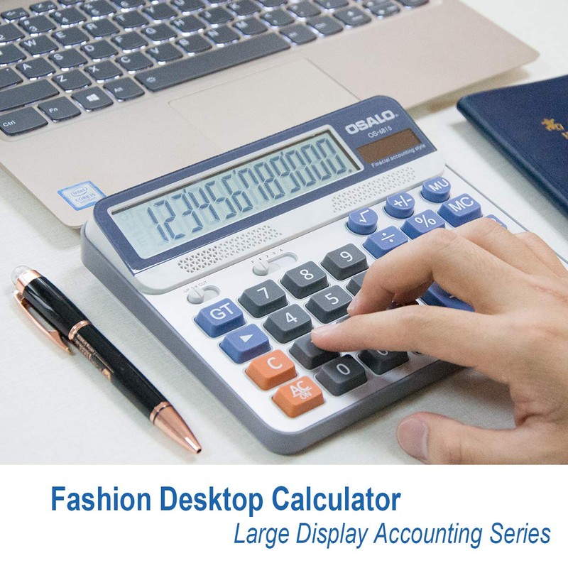 OSALO Calculator Extra Large Display Accounting Big Button 12 Digits