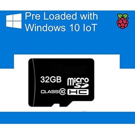 sb components 32GB Micro SD card preloaded with Windows 10 IOT Core for Raspberry Pi 3 B+ (32 GB)