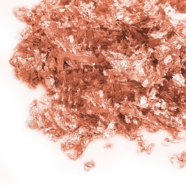 20 Grams Leaf Sheets, Rose Gold Plated Brass Crafting Flakes, for Picture Frames, Home Decoration& Wedding Decor (Rose Gold)