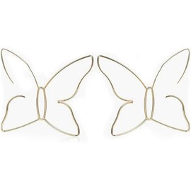 Fashion Women Bohemian Gold Big Butterfly Earrings Tassels Long Chain Drop Dangle Earrings for Women