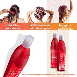 D'Conde Shampoo Matizador Intensificador Rojo Le Rouge sin Sales ni Parabenos, Cuidado y Limpieza del Cabello Teñido, Prolonga la Duración del Tinte, da más Color y Brillo a los Tintes Pelirrojos 500ml.