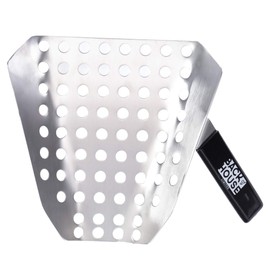 Popcorn Speed Scoop – Perforated Stainless Steel Quick-Fill Scooper for Bags, Buckets & Boxes, Removes Unpopped Kernels – Utility Serving Tool for Snacks, Candy, Dessert, Food, Ice & Dry Goods