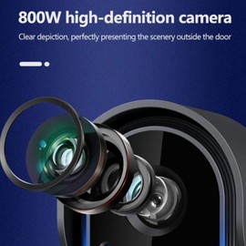 Video Doorbell WiFi Wireless Doorbell Camera, Two Way Intercom, HD 8MP Camera, 4.3inch Screen, 170° Viewing Angle, LED Night Vision Fill Light, Visual Doorbell System