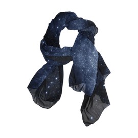 MRMIAN Starry Night Sky Universe Galaxy Space Long Polyester Scarf Wrap Stole