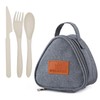 WUFGWBD 1 Small Rice Ball Bag, 1 Set of Cutlery,