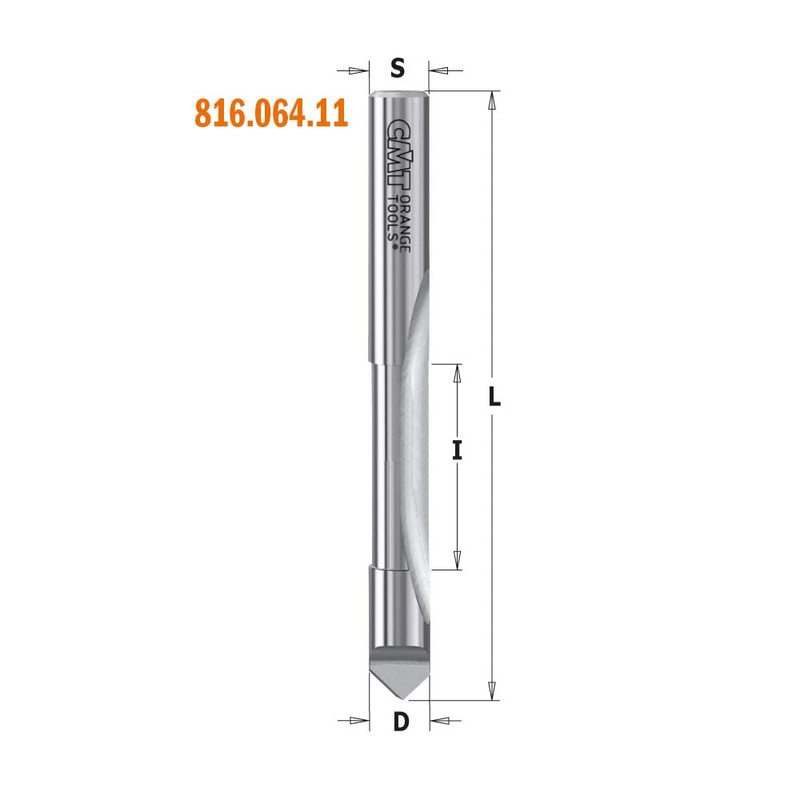 CMT 816.095.11 Panel Pilot Bit with Guide, 1/4-Inch Shank, 3/8-Inch