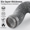 5FT Dryer Vent Hose 4 Inch, Heavy Duty 5-Layer Flexible