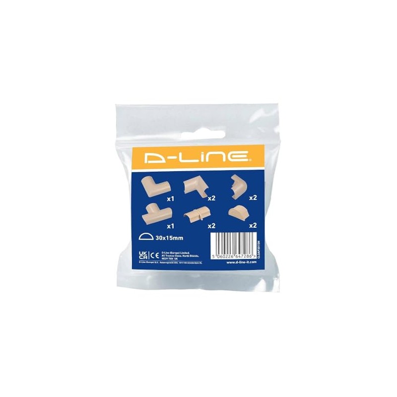 D-Line D-Line Mini Cable Trunking Clip-Over Accessory Multipack | Join