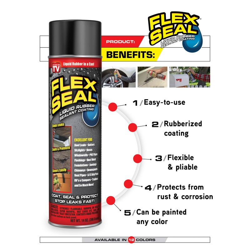Flex Seal, 14 oz, 2-Pack, Blue, Stop Leaks Instantly, Waterproof