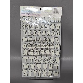 Dritz Iron-On Letters 15360  White With Black Outline 7/8" Soft Flock