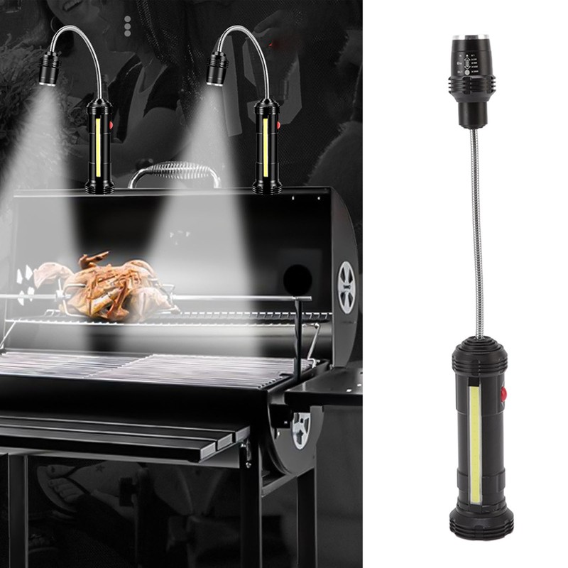 Magnetic Barbecue Grill Lights with Side Lamp Zoomable Water and