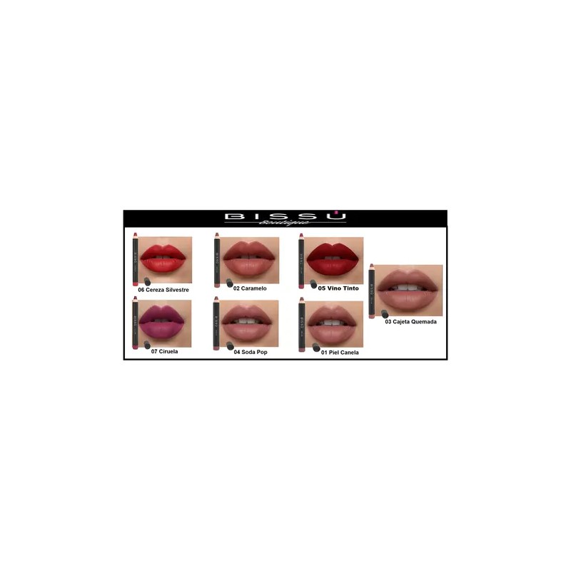 Kit Set 7 Piezas Lapiz Labial Bissú 7 Piezas
