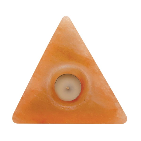 Fab Glass And Mirror SL-TLC-TR Himalayan Salt Tea Light Triangle