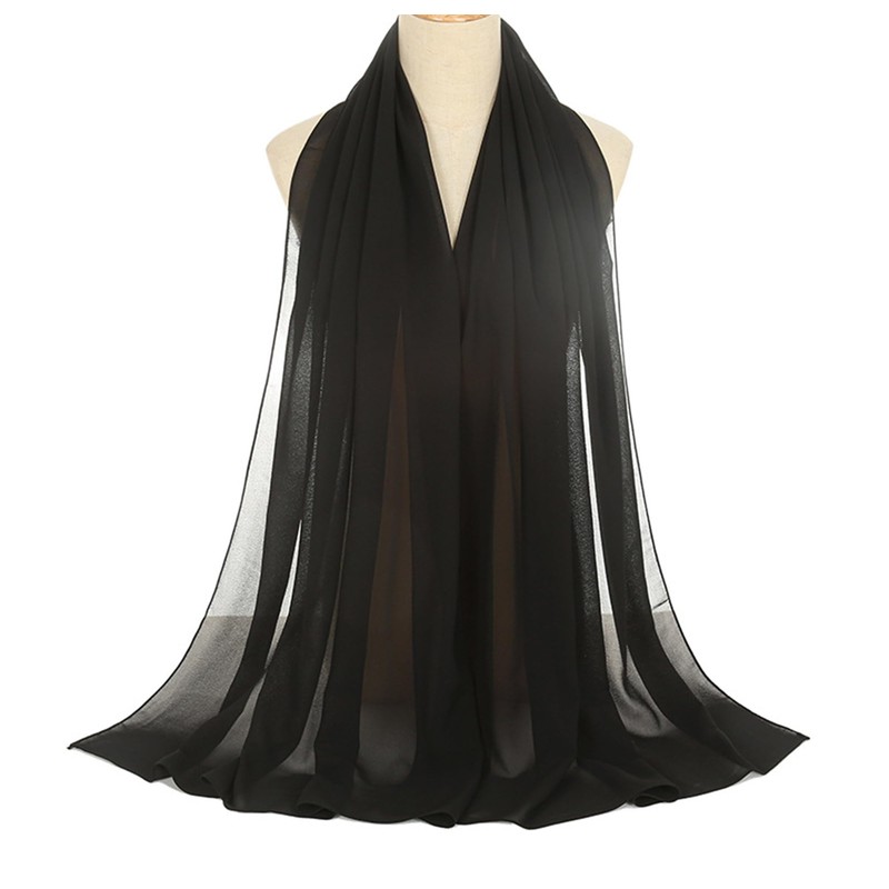 XuoAz Women Lightweight-Chiffon-Scarf Spring-Summer-Scarves-Shawl-Wraps Long Neck Scarf for Evening Party