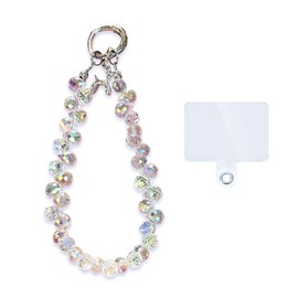 CCAIPU Phone Lanyard, Pearl Beaded Phone Charm Chain Detachable Phone Wrist Strap (E)