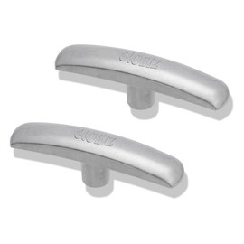 GLOBIZ RV Waste Water Valve Handles Replacement Fit for 1 1/2"，2” and 3" Sewer Dump Valve Compatible with Most Brands Valve Metal Molded(2Pack) Silver(8009)