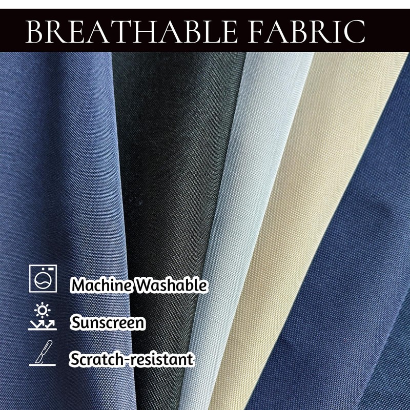 TQ369SM 84" Round Daybed Canopy Replacement Fabric, Patio Rattan Wicker