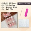 Jremg Leopard Print Press on Nails Long Square Fake Nails