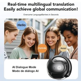 AI Language Translation Ea/rbuds,Language Translator,3-in-1 Blue/tooth Translation Headphones with 138 Real Time Languages,Wir/eless High Precision Blue/tooth Translation Headphones for Study and Work