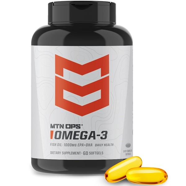 MTN OPS Omega 3 Fish Oil Supplement, 1000mg Fatty Acid