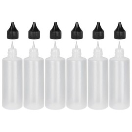 Ideen mit Herz Empty bottles, travel size, for 90 ml each, diameter 3.7 cm, 12.5 cm high, pack of 6