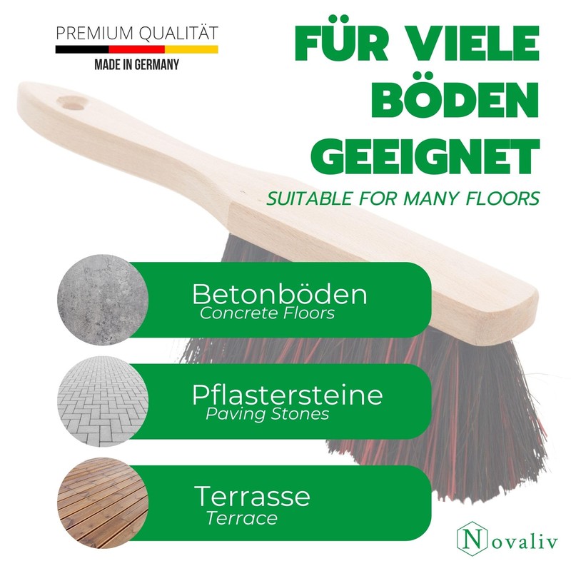 Novaliv 2 x dustpan set, dustpan set, hand brush, arenga