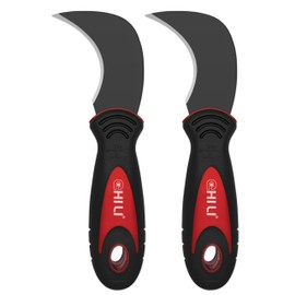 CHILI Tools 2PC. Linoleum Knife with SK-5 Hardened Carbon Steel Blade and Safe Material Rubber Handle for Flooring, Vinyl Flooring, Linoleum, Cutting Wallpaper, Made In Taiwan