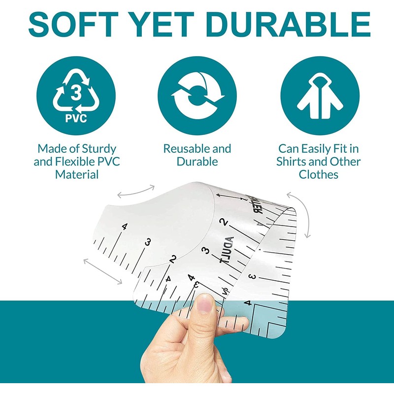 T-Shirt Ruler Guide - 8 Packs Alignment Tool for Vinyl
