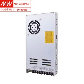 MEAN WELL LRS-350-5 Single Industrial SMPS Ultra Slim(1U) Fan-Cooled 5V 60A 300W Switching Power Supply for Automation/Equipment