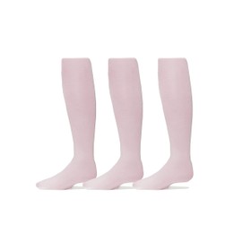 Trimfit Girls Microfiber Tights, Stretchy Footed Kids Dance Leggings, 3 Pack, Pink, 6-8