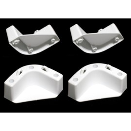 Boat Marine Cooler Mounting Kit for Yeti Igloo Engle Coleman (Set of 4) Black or White (White)