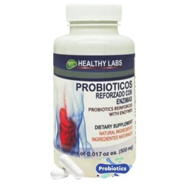 vidaherbal PROBIOTICOS Probiotics Reinforced with Enzymes 90 capsules (500mg) Dietary Supplement NATURAL INGREDIENTS Con Enzimas