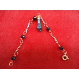 Unbranded 14K GOLD BABY BRACELET  WITH BLACK AZABACHE HAND (( BRANDNEW ))..