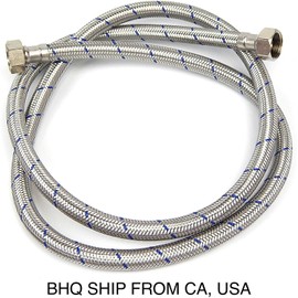 Beauty Headquarters Pedicure Spa Chair Stainless Braided Hose (UPC) Hot or Cold