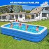 Alberca Hinchable Rectangular Grande de 2 Metros para Familia Azul