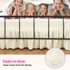 RIMELA Cream Bed Skirts with Split Corners King Size 15