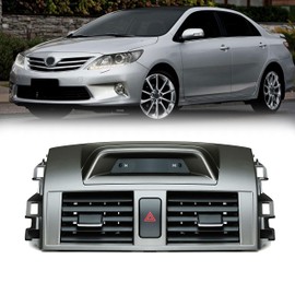 MYFANDOOR Center Dash A/C Outlet Air Vent Panel Replacement with Clock Air Vent Compatible with Toyota Corolla 2009-2013 Replaces # 55670-02340
