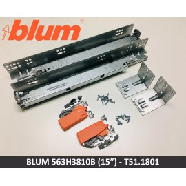 Yes Blum TANDEM plus BLUMOTION 563H Soft Close 15" Drawer Slide Kit - 563H3810B