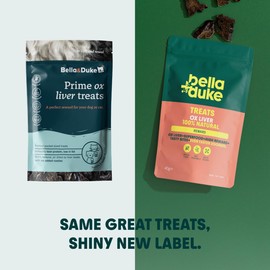 Bella+Duke Ox Liver Treats for Dogs - Bite Size & Packed with Iron - Ideal for Training & Snacking - Grain-Free, High Protein and Hypoallergenic - 100% Natural Alternative to Processed Treats