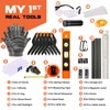 INCLY 95 PCS Kids Real Tool Set, Boys Small Real