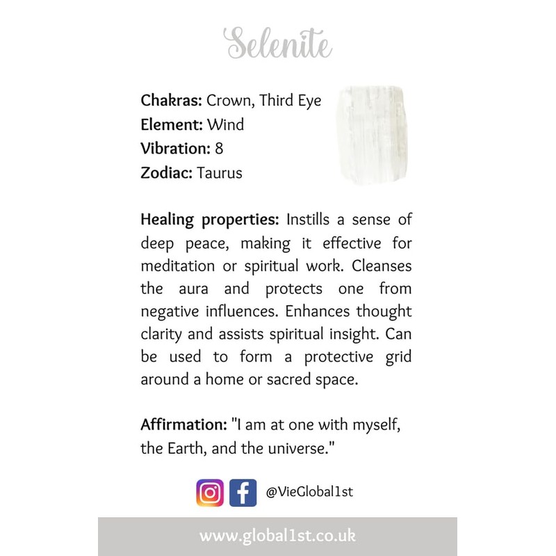 VIE Selenite Charging Plate, Design 01, 15x3cm