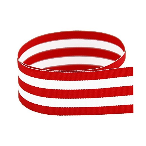 USA | American Made 1-1/2" Red & White Taffy Striped
